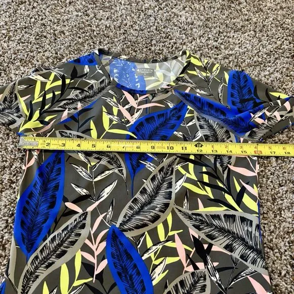 Athleta Long Sleeve Top Small Midnight Palm Swim - Picture 9 of 11